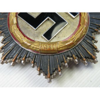 Duits kruis in goud - Deutsches Kreuz in goud, deschol met miniatuur. Espenlaub militaria